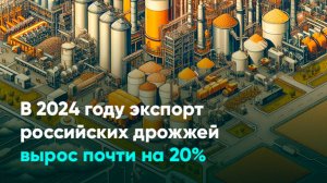 В 2024 году экспорт российских дрожжей вырос почти на 20%