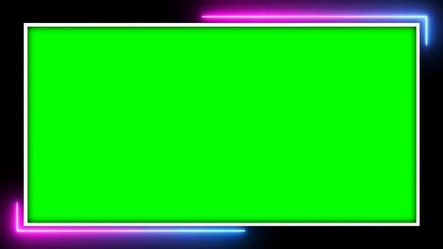 Blue and pink neon light moving Boarder frame green screen animation effects HD footage смотреть онлайн