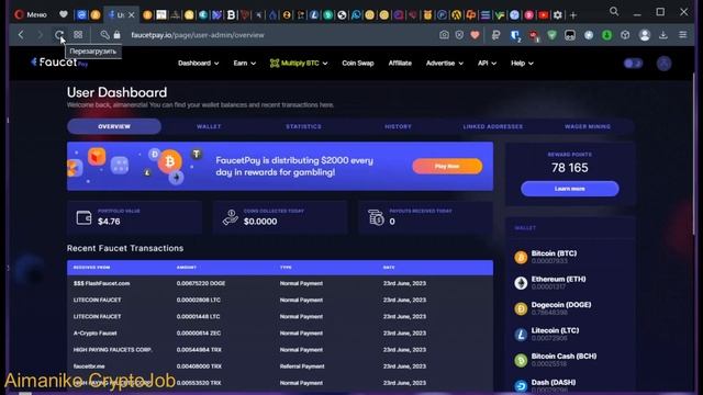 FlashFaucet Жирный кран по сбору Догекоинов с выводом на FaucetPay