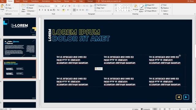 DARK BLUE MINIMALIST POWERPOINT PRESENTATION | HYPERTEXT  l PPT#80