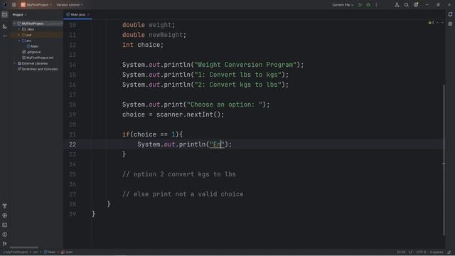 Lets code a WEIGHT CONVERTER in Java _15