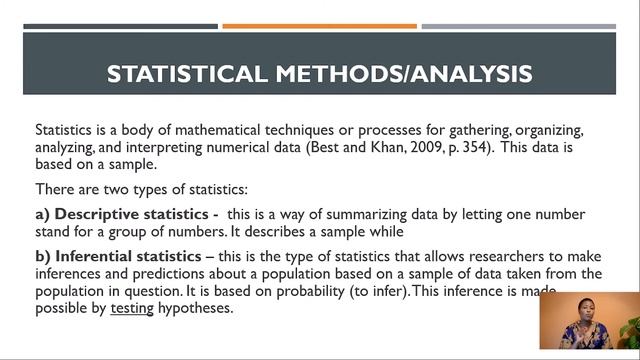 LESSON 67 - RESEARCH METHODOLOGY || SECTION 3.8: DATA ANALYSIS TECHNIQUES || QUANTITATIVE DATA