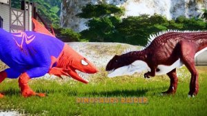 Ultimate Dinosaur Fighting: Spiderman MEGALODON vs RED HULK Indominus Rex | Jurassic World Evolutio