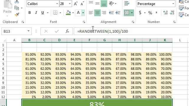 Excel - 100% Visualization in Excel: Episode 1652