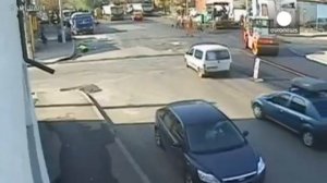 Корова ударила гаишника