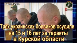 Трех украинских боевиков осудили на 15 и 16 лет за теракты в Курской области