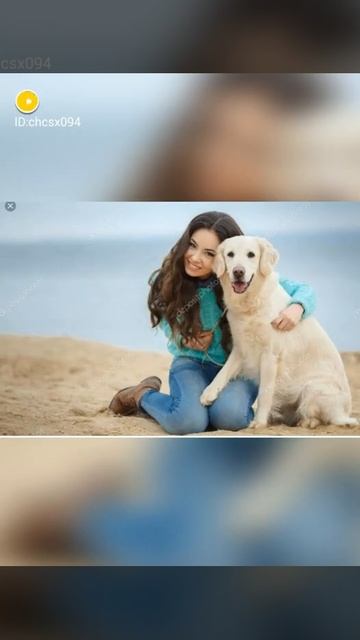 Girls pictures with Cute-Dogs💋💋/for dog lover😇 смотреть онлайн