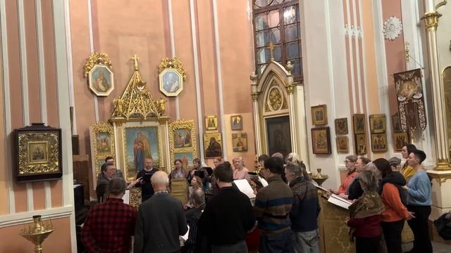 Спевка любительского хора прихожан Чесменского храма смотреть онлайн