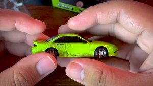 Unboxing Tarmac Works 1/64 VERTEX Silvia S14 Light Green