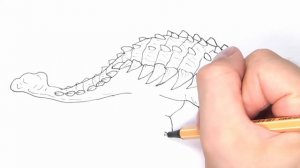 Drawing and Coloring the Ankylosaur From Jurassic world Evo - How to Draw Dinosaurs for Children