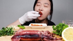 오징어를 최대한 살려서  오징어통찜 리얼사운드 먹방 ASMR STEAMED SQUID MUKBANG EATING SOUNDS NO TALKING | NAJIN