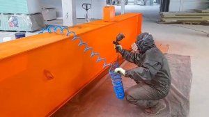 Покраска крана после транспортировки