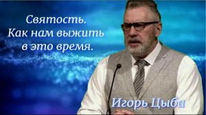 Святость.
Как нам выжить в это время. Игорь Цыба.