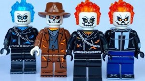 Неоригинальные ЛЕГО Минифигурки Призрачных Гонщиков от Kopf #лего #марвел