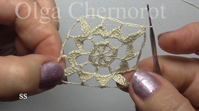 CROCHET Vintage lace square motif Кружевной квадрат крючком под старинное кружево смотреть онлайн
