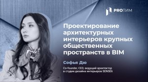 «Проектирование архитектурных интерьеров крупных общественных пространств в BIM». Софья Дю