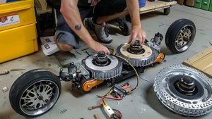 Мужчина Строит СУПЕРМОЩНЫЙ Электроскутер