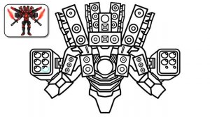 КАК НАРИСОВАТЬ НОВЫЙ БРОНИРОВАННЫЙ СПИКЕРМЕН ТИТАН из Скибиди Туалет Гаррис Мод