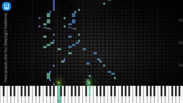 🎹 Frere Jacques (Are You Sleeping?), Traditional, Synthesia Piano Tutorial