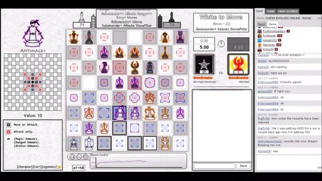 chess evolved online - hanchen - salamander + banshee win смотреть онлайн