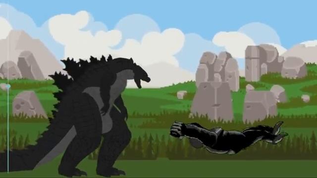 Godzilla vs King Kong - drawing cartoons 2