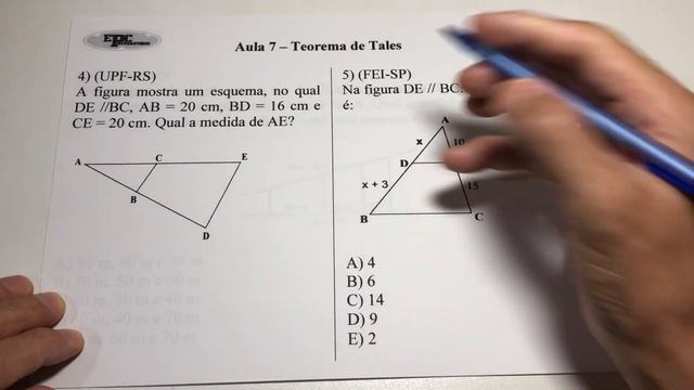 Aula 7 - Teorema de Tales