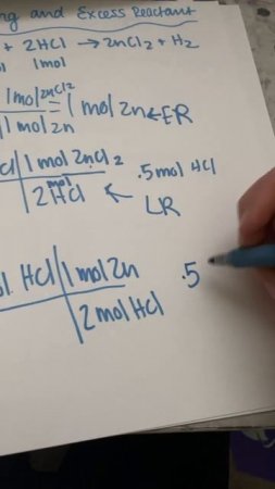 Finding excess reactant left over