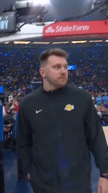 Luka Doncic arrives in Lakers gear for the first time