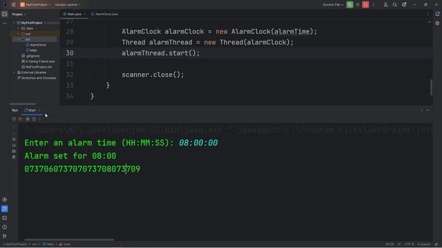Lets code an ALARM CLOCK with Java _71