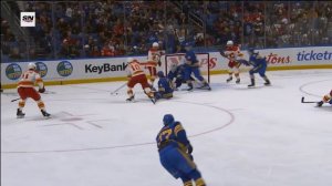 Flames' Mikael Backlund Goes Bar Down To Score vs. Sabres