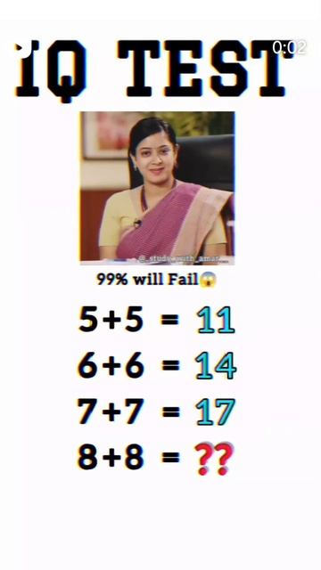 iQ Test 99%will  fail😱comment  answer ❓️✅️#viralvideos #short#trending