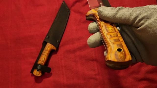 Российский современный Нож Разведчика НР-24 неубиваемый базовый вариант 95х18,  бакелитовая фанера