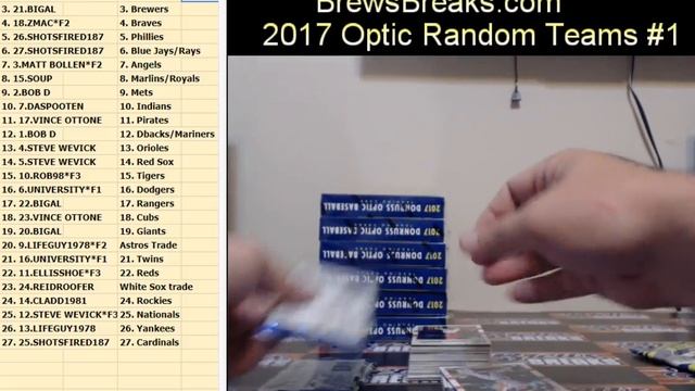 2017 Panini Optic Baseball Random Teams #1