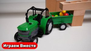 Играем в машинки ! Запускаем шарики по горками ! Видео для детей ! Играем вместе !