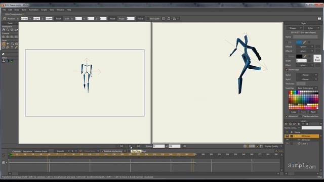 Moho 12 - BVH Import Animation 3D Bones (teaser) смотреть онлайн