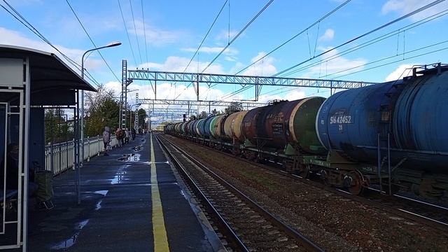 2ТЭ116-1706 "БТС" с цистернами. Сиверская смотреть онлайн