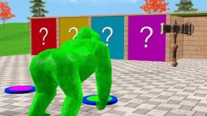 5 Giant Duck Cartoon, Cow, Elephant, Tiger, Gorilla, Dinosaur, Transfiguration funny animal 2023