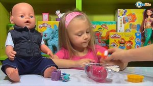 ✔ Кукла Беби Борн. Ярослава открывает сюрпризы Safiras и Shopkins / Doll Baby Born with Yaroslava ✔