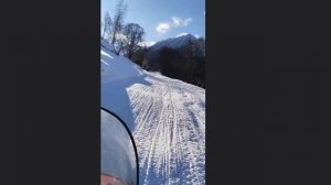 Архыз. Солнце, горы, снегоходы.