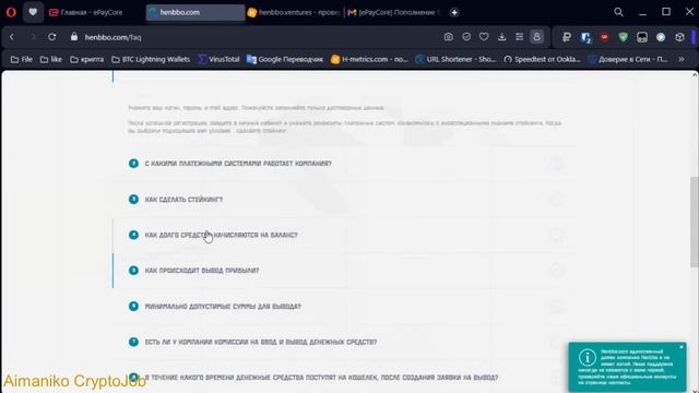 HENBBO Венчурный инвест холдинг | Мой опыт инвестиций с 25 июня 2023 в стейкинг догов