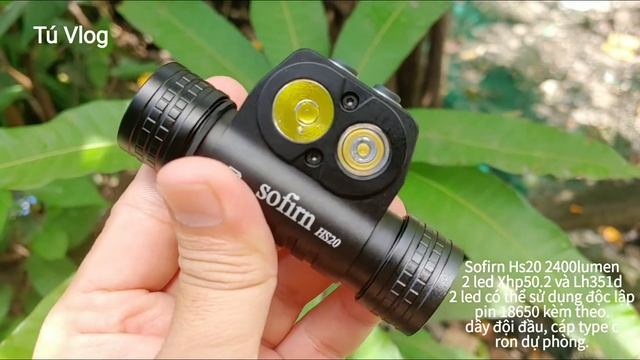 Sofirn Hs20 2400lumen. đèn đội đầu - clip ngắn. смотреть онлайн
