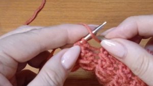 Двухсторонний узор спицами (4петли и 1ряд)