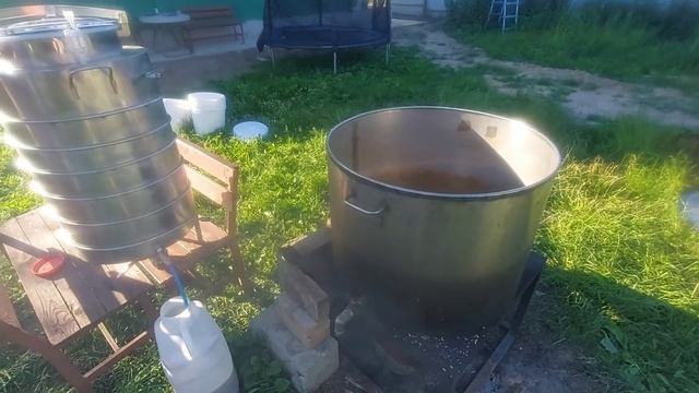 Варим домашние пиво на костре!!! Варка пива АРА....