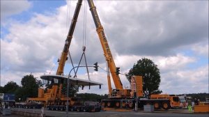 Tandembub  Terex AC 700 und Liebherr LTM 1650 8.1 Schiff Möwe - Haltern am See