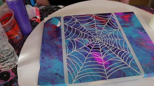 Turning Neon RadioDust into Art | Beautiful Hazbin Hotel inspired Acrylic Pour Art смотреть онлайн