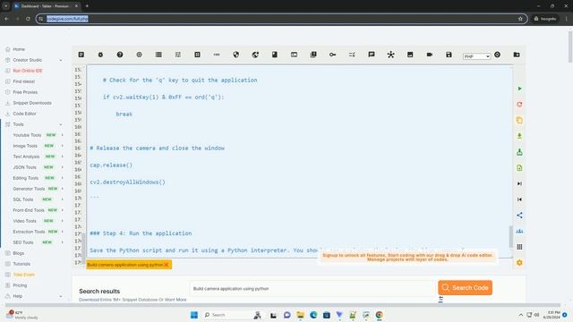 Build camera application using python смотреть онлайн