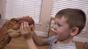Pretend Play Game Master Mystery Jurassic World Dinosaur  Unboxing with GIANT T-REX and Mosasaurus
