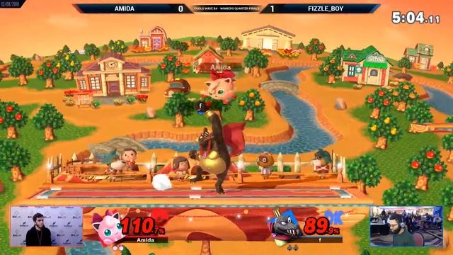 Ox3 [Ultimate] - Amida (Mii Swordfighter, Jigglypuff, Snake) vs Fizzle_Boy (King K Rool) - Pools WQ