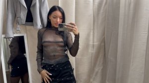 [4K]Transparent Clothes Haul | Try On Haul with Katya