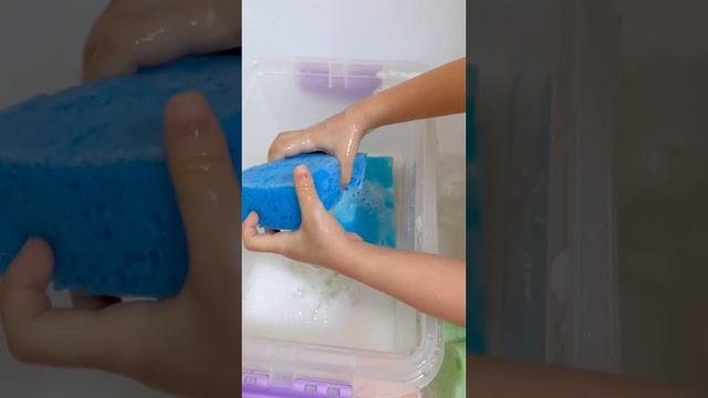 ASMR sponge #loundry #soap #губка #мыло #пена #асмр #залипательноевидео #залипательно #children